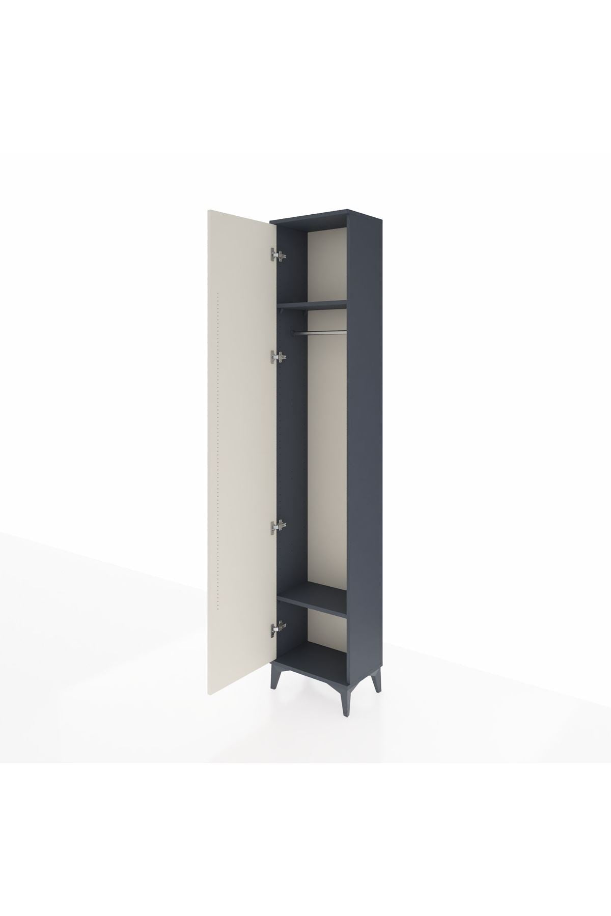 Arges Dolap 2 Raflı Tek Kapaklı Tek Askılı 44x30x221 - S28M003V4A