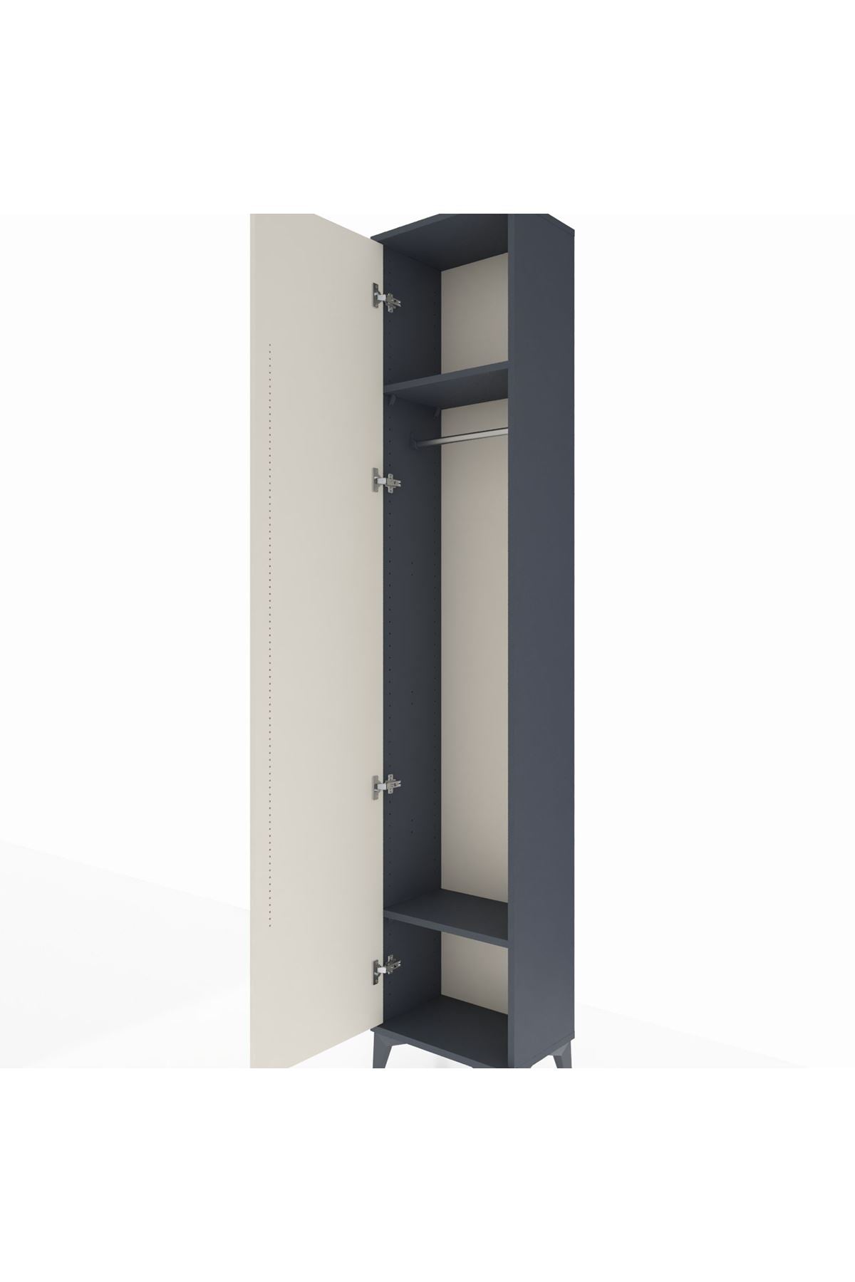 Arges Dolap 2 Raflı Tek Kapaklı Tek Askılı 44x30x221 - S28M003V4A