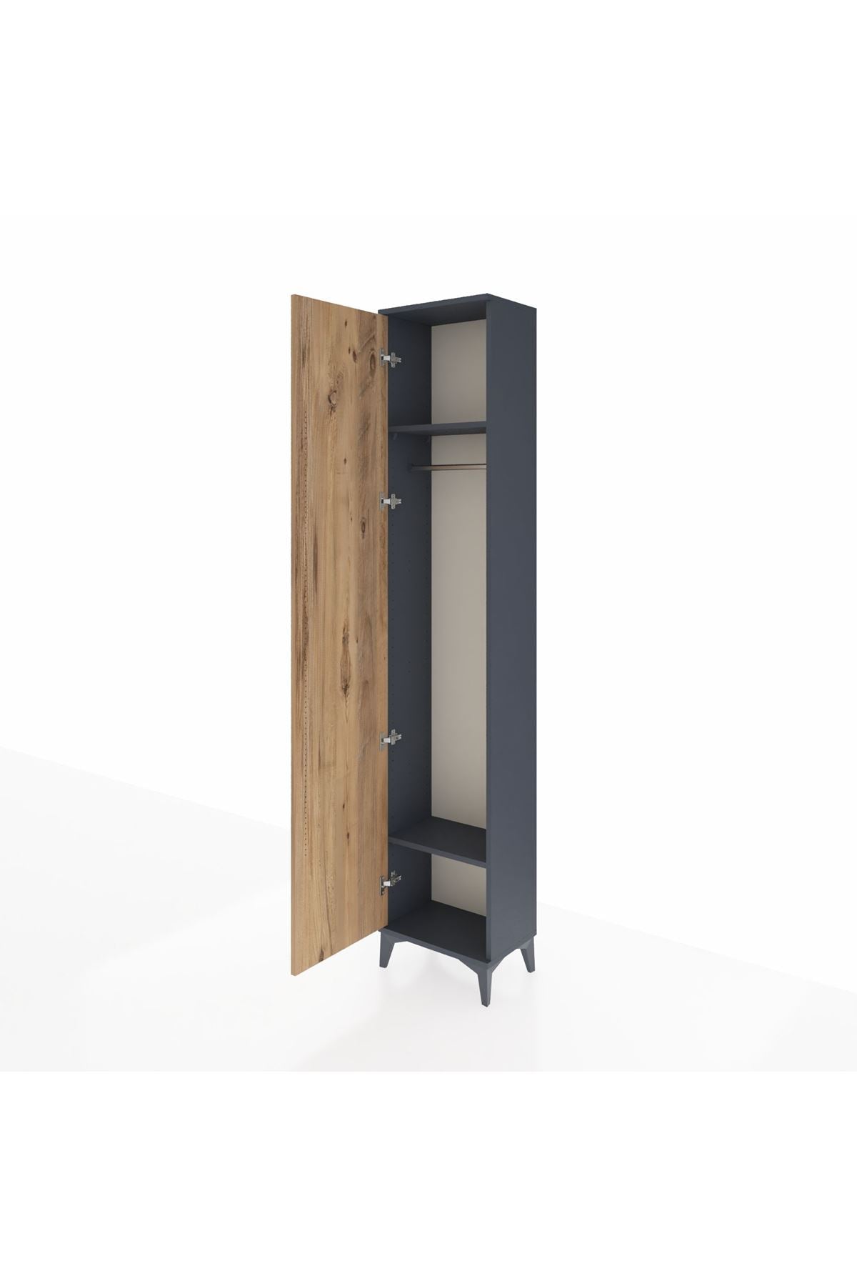 Arges Dolap 2 Raflı Tek Kapaklı Tek Askılı 44x30x221 - S28M003V6A