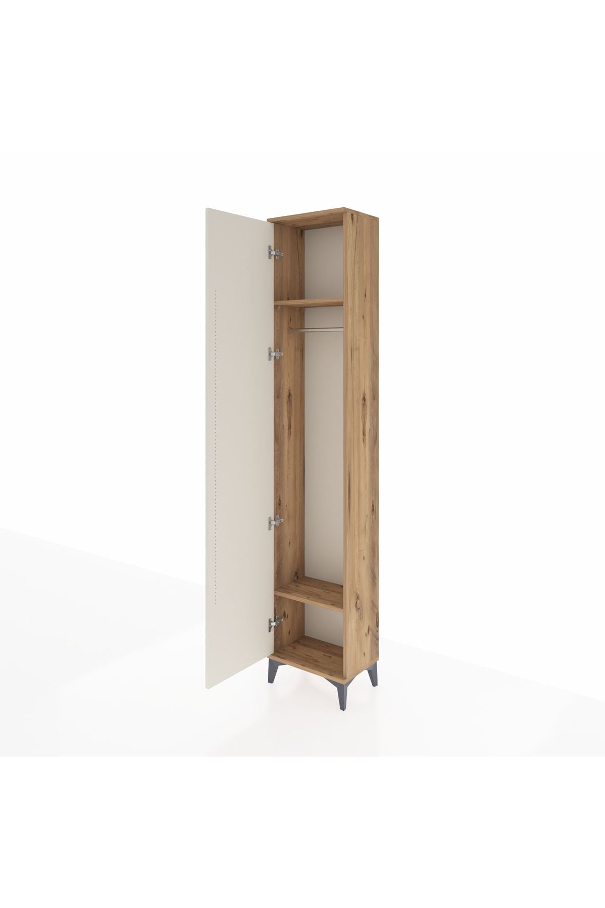 Arges Dolap 2 Raflı Tek Kapaklı Tek Askılı 44x30x221 - S28M003V7A