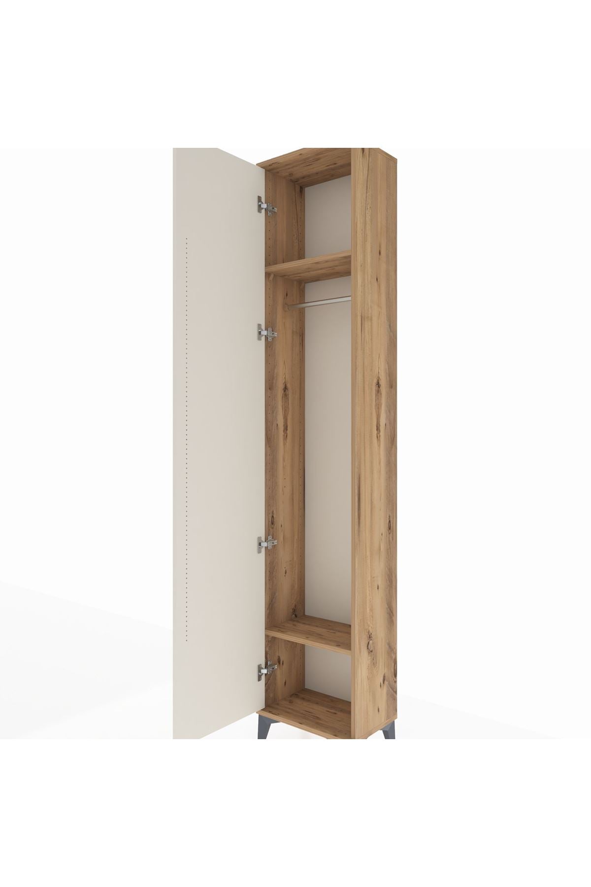 Arges Dolap 2 Raflı Tek Kapaklı Tek Askılı 44x30x221 - S28M003V7A
