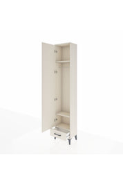 Arges Dolap 3 Raflı Tek Çekmeceli Tek Askılı 44x30x221 - S28M004V1A