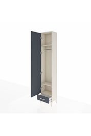 Arges Dolap 3 Raflı Tek Çekmeceli Tek Askılı 44x30x221 - S28M004V2A