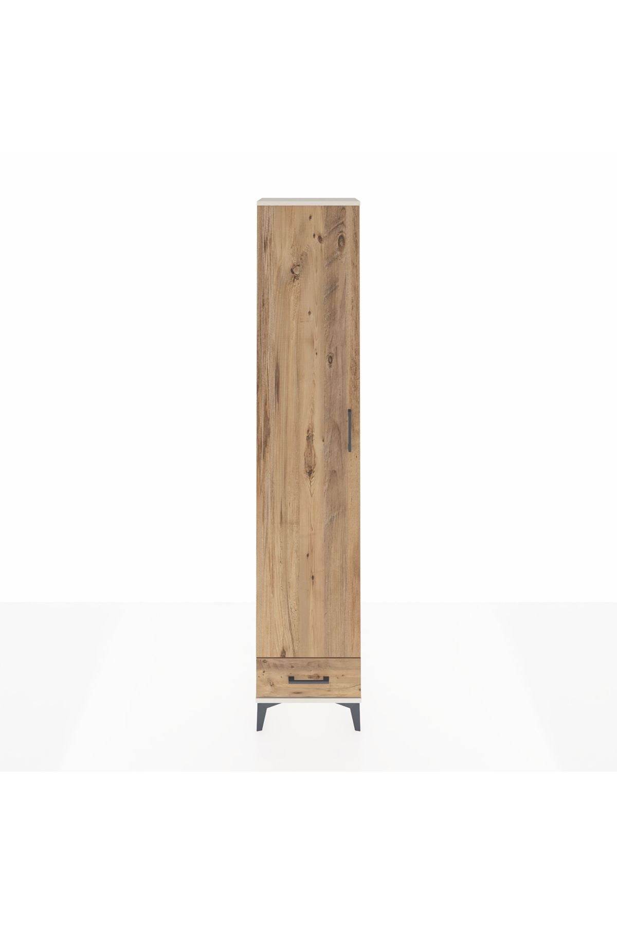 Arges Dolap 3 Raflı Tek Çekmeceli Tek Askılı 44x30x221 - S28M004V3A
