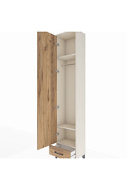 Arges Dolap 3 Raflı Tek Çekmeceli Tek Askılı 44x30x221 - S28M004V3A