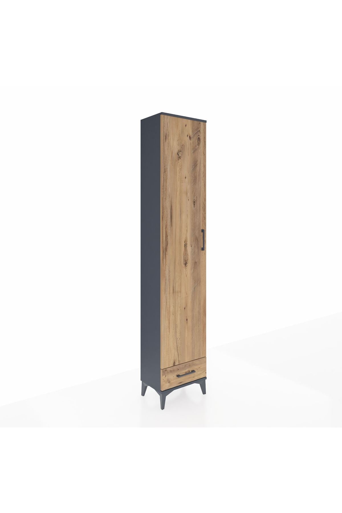 Arges Dolap 3 Raflı Tek Çekmeceli Tek Askılı 44x30x221 - S28M004V6A