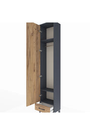 Arges Dolap 3 Raflı Tek Çekmeceli Tek Askılı 44x30x221 - S28M004V6A