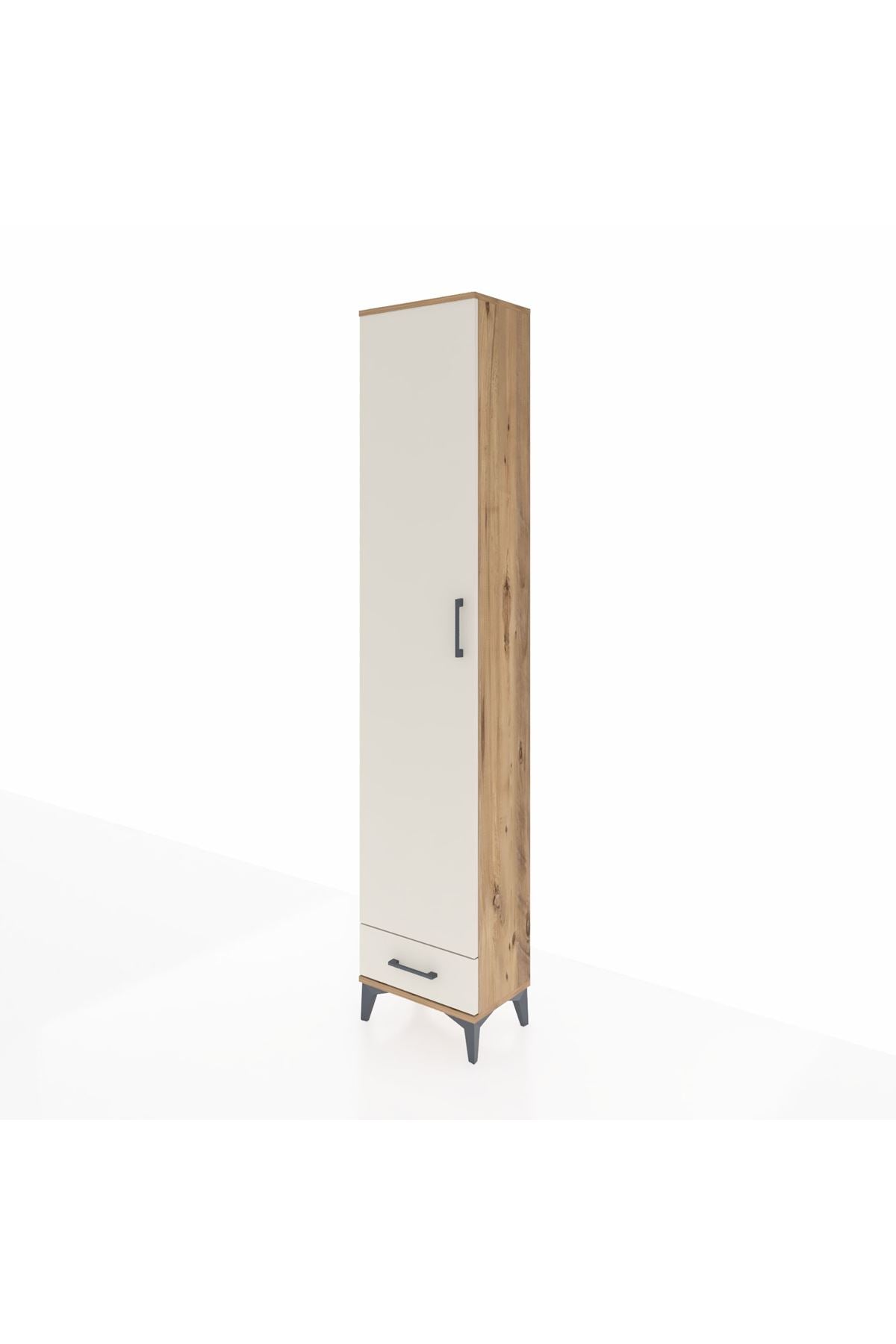 Arges Dolap 3 Raflı Tek Çekmeceli Tek Askılı 44x30x221 - S28M004V7A