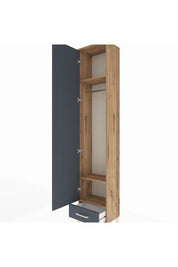 Arges Dolap 3 Raflı Tek Çekmeceli Tek Askılı 44x30x221 - S28M004V8A