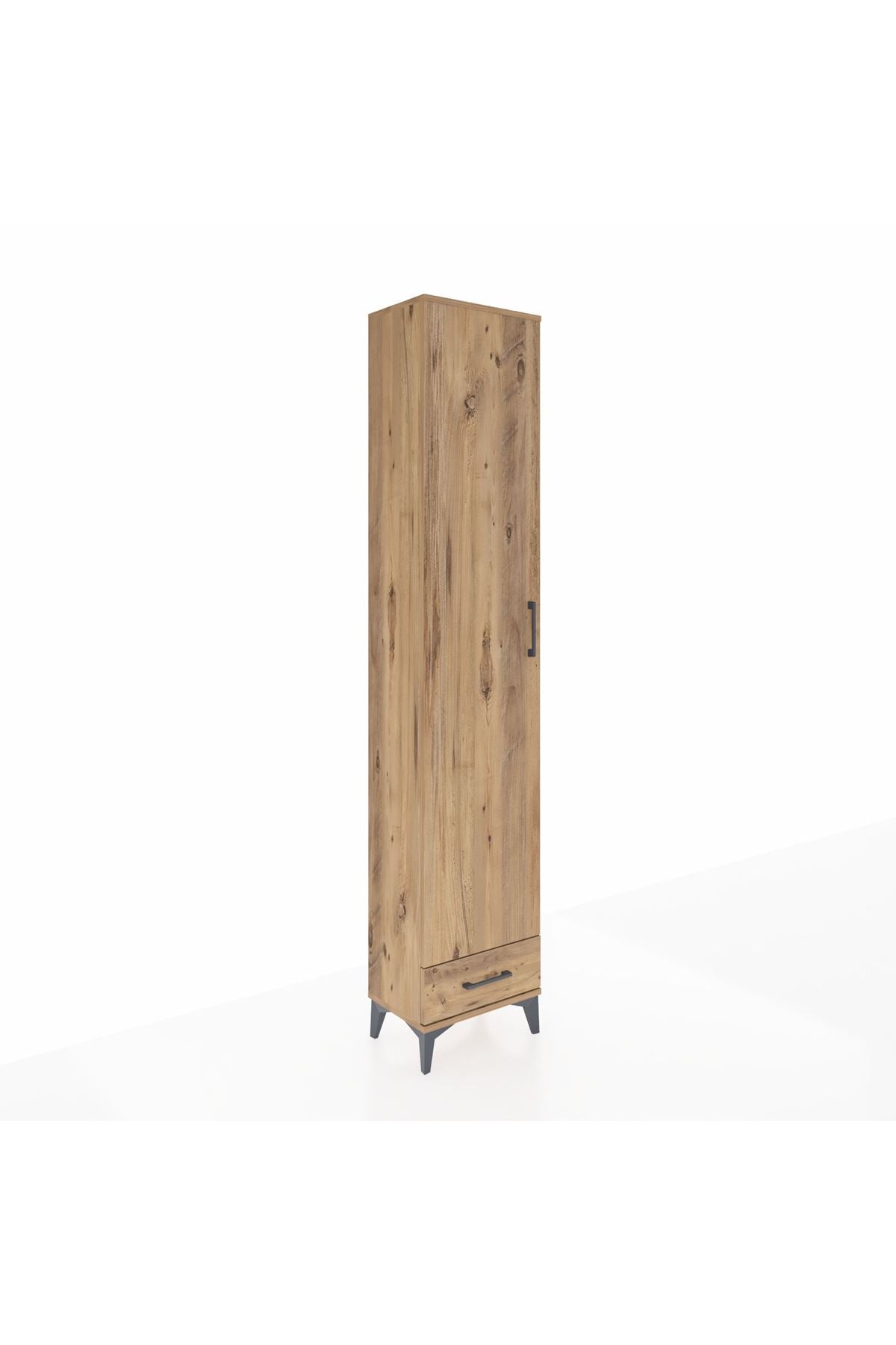 Arges Dolap 3 Raflı Tek Çekmeceli Tek Askılı 44x30x221 - S28M004V9A