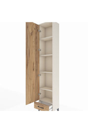 Arges Dolap 5 Raflı Tek Çekmeceli Tek Kapaklı 44x30x221 - S28M005V3A