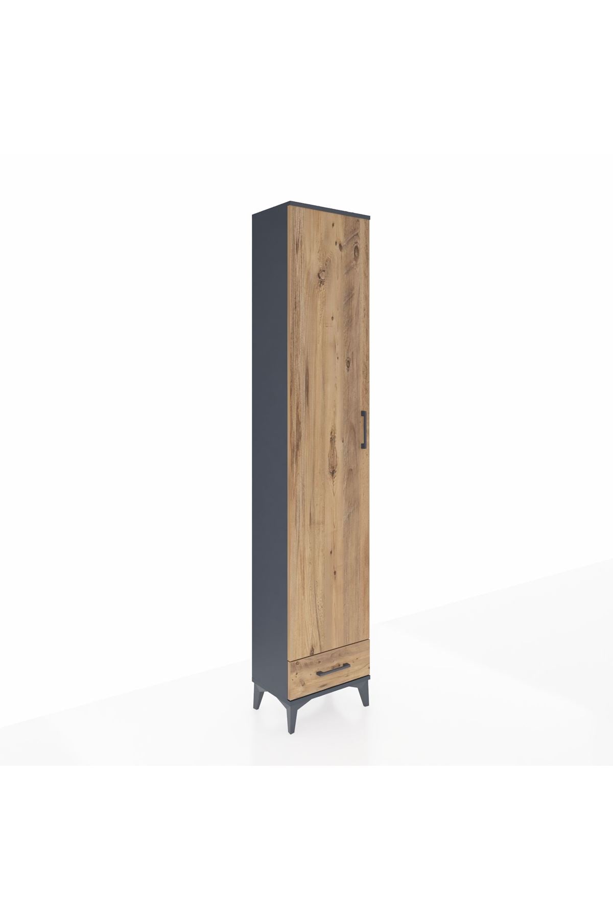 Arges Dolap 5 Raflı Tek Çekmeceli Tek Kapaklı 44x30x221 - S28M005V6A