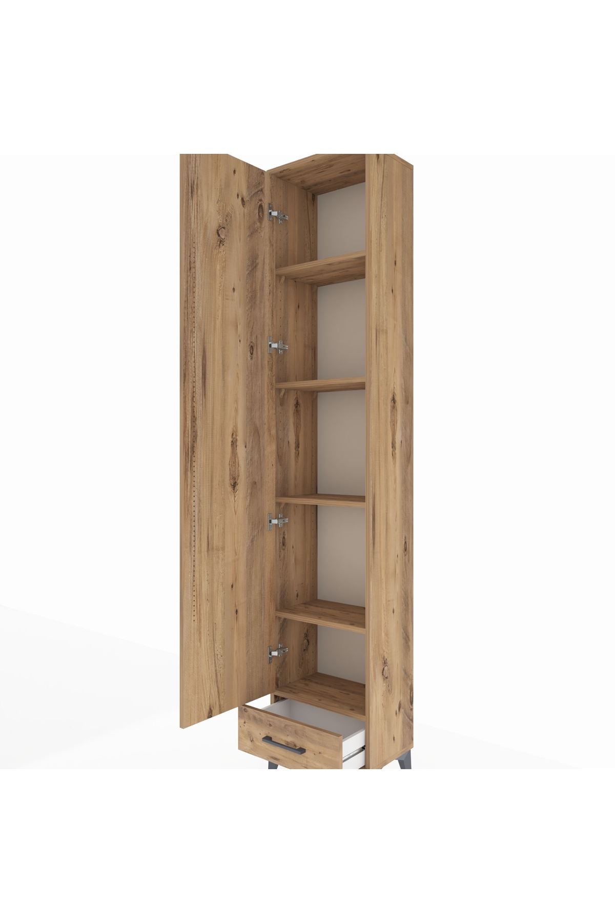 Arges Dolap 5 Raflı Tek Çekmeceli Tek Kapaklı 44x30x221 - S28M005V9A