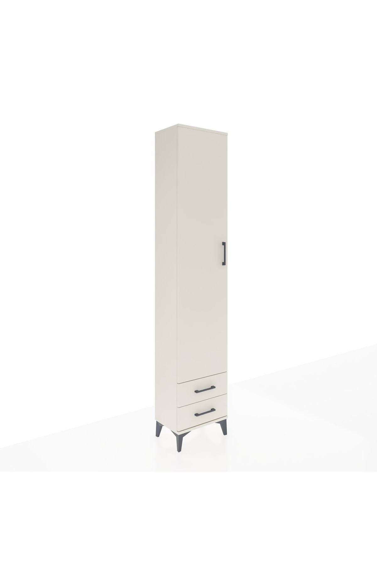 Arges Dolap 2 Raflı 2 Çekmeceli Tek Askılı 44x30x221 - S28M007V1A