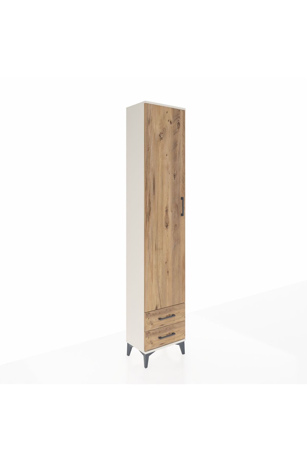 Arges Dolap 2 Raflı 2 Çekmeceli Tek Askılı 44x30x221 - S28M007V3A