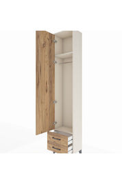 Arges Dolap 2 Raflı 2 Çekmeceli Tek Askılı 44x30x221 - S28M007V3A