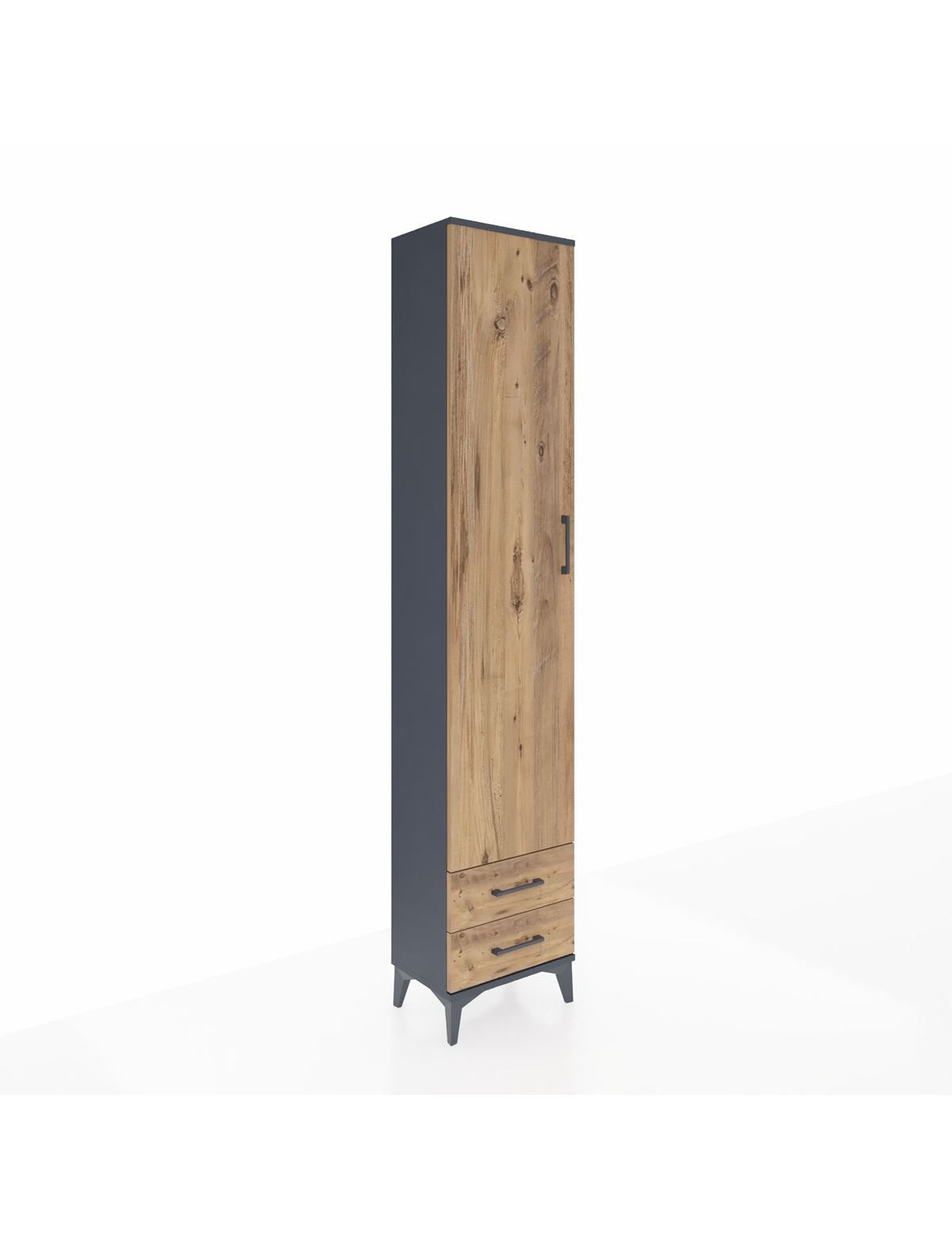 Arges Dolap 2 Raflı 2 Çekmeceli Tek Askılı 44x30x221 - S28M007V6A