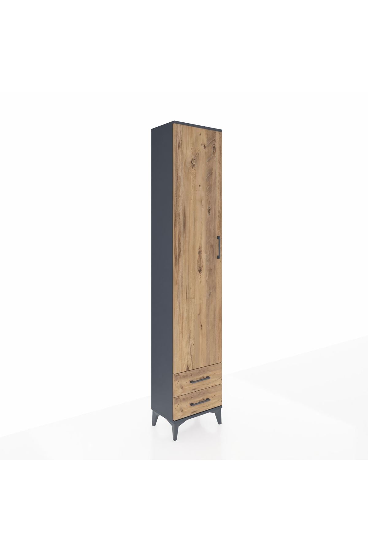 Arges Dolap 2 Raflı 2 Çekmeceli Tek Askılı 44x30x221 - S28M007V6A