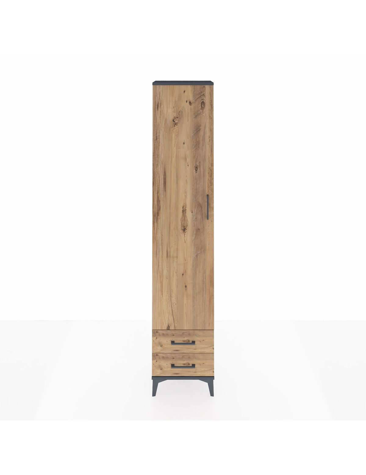 Arges Dolap 2 Raflı 2 Çekmeceli Tek Askılı 44x30x221 - S28M007V6A