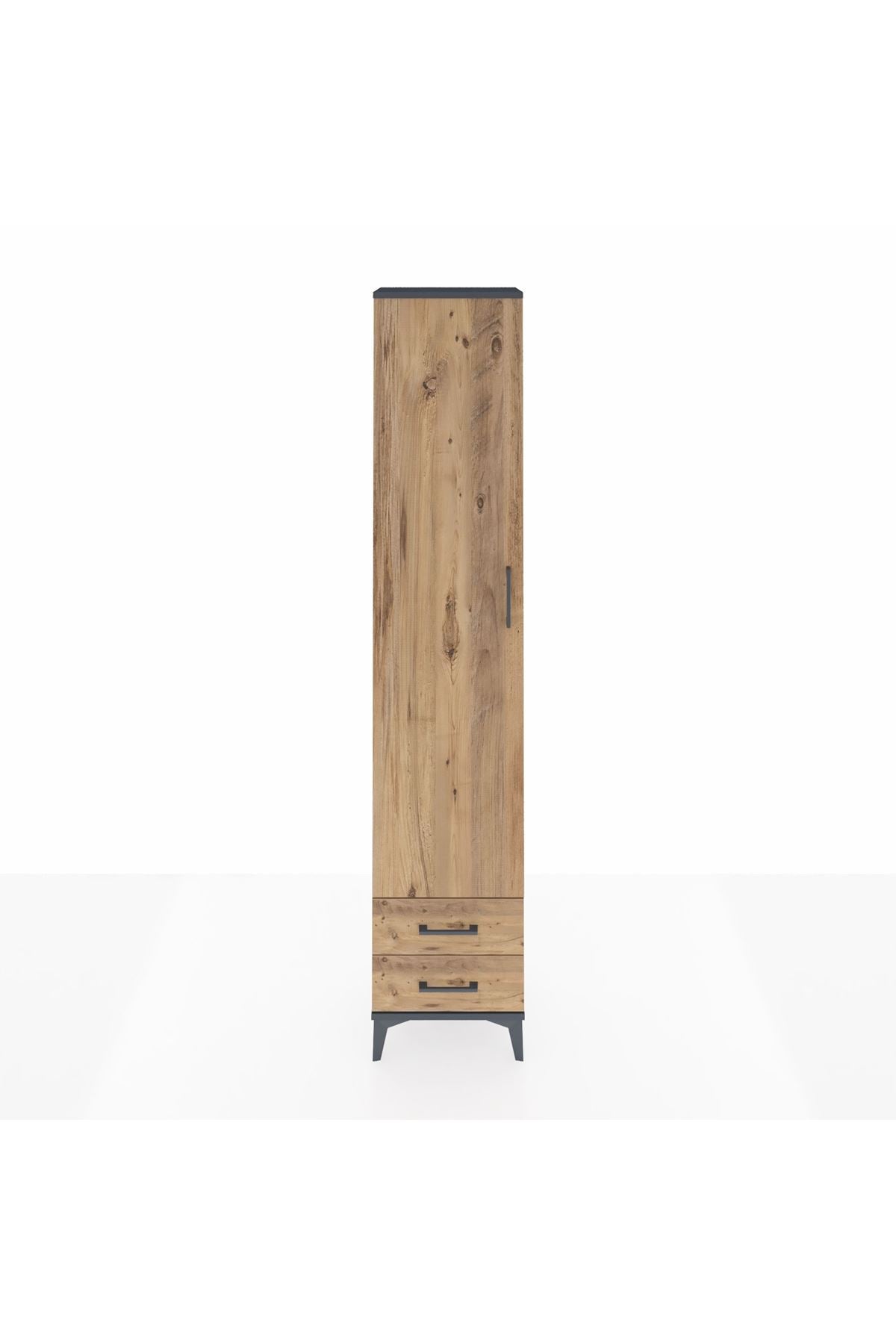 Arges Dolap 2 Raflı 2 Çekmeceli Tek Askılı 44x30x221 - S28M007V6A