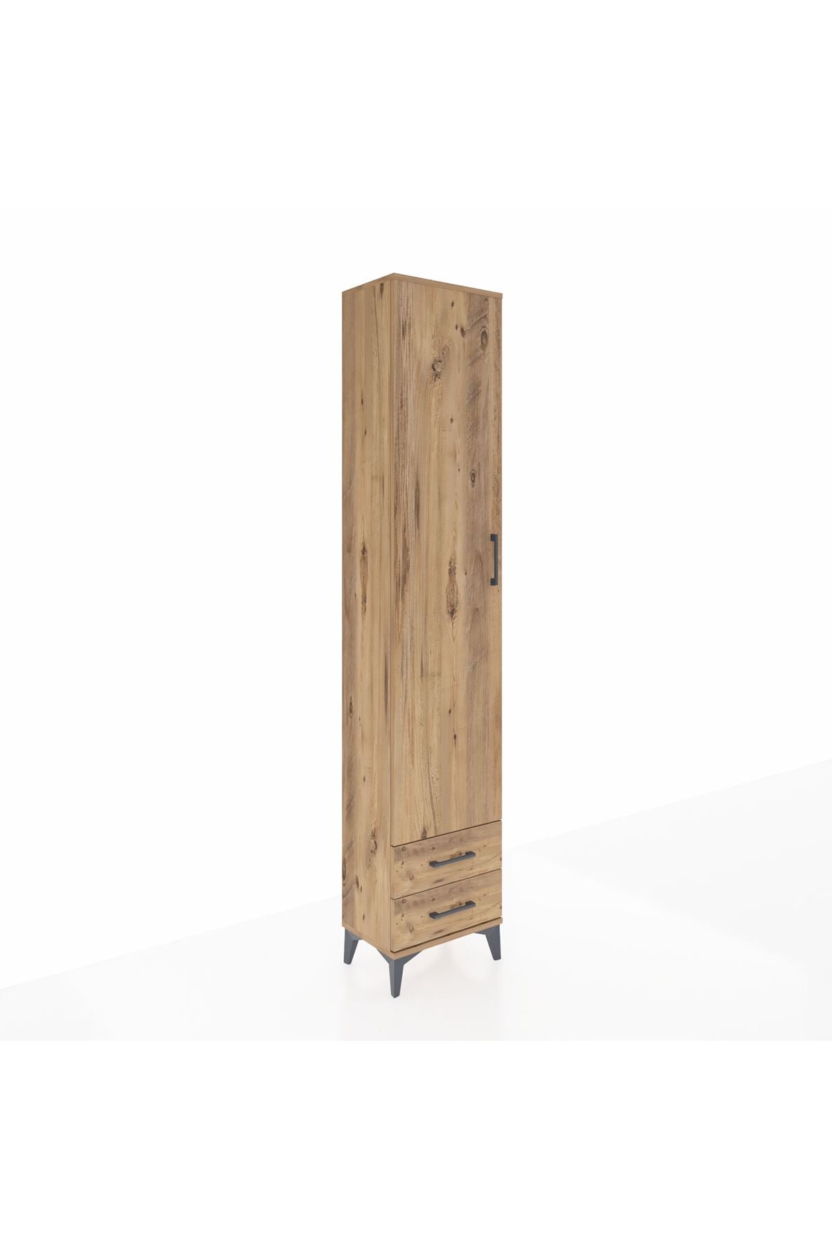Arges Dolap 2 Raflı 2 Çekmeceli Tek Askılı 44x30x221 - S28M007V9A
