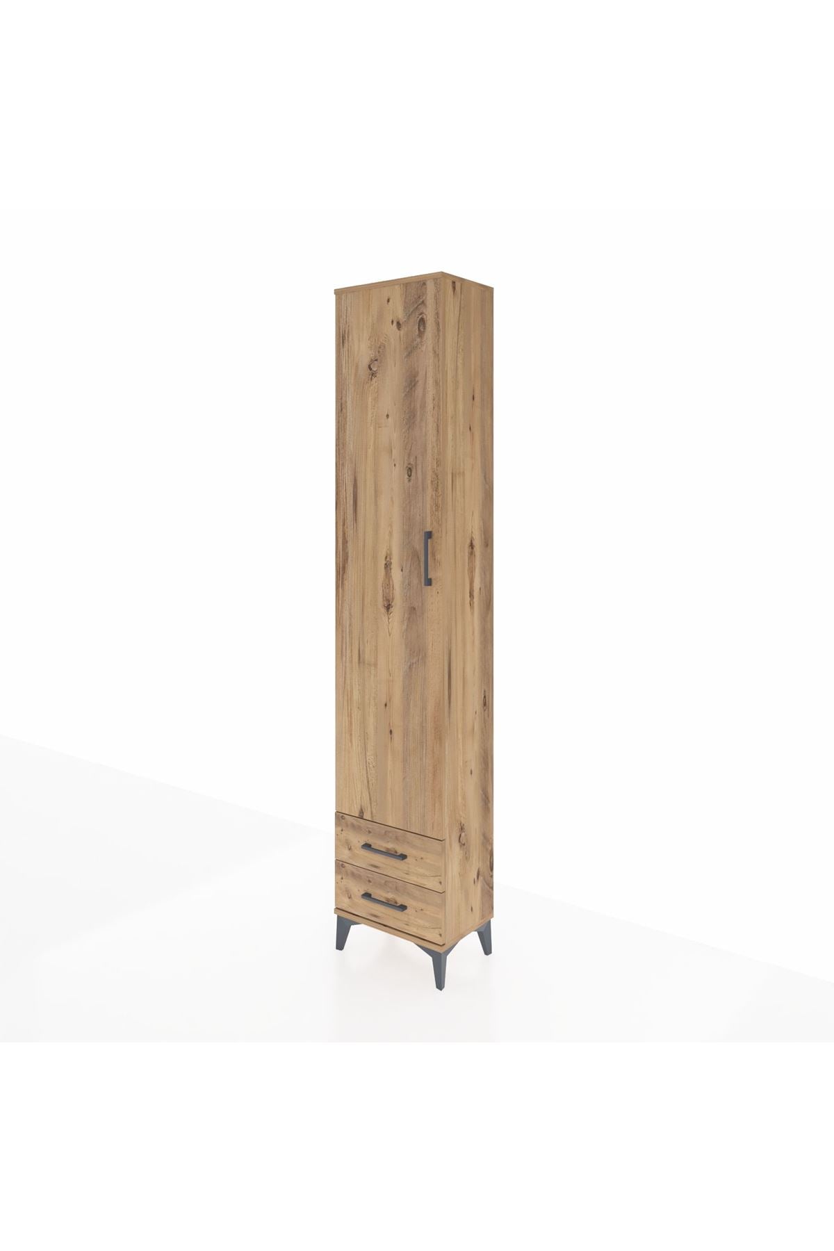 Arges Dolap 2 Raflı 2 Çekmeceli Tek Askılı 44x30x221 - S28M007V9A