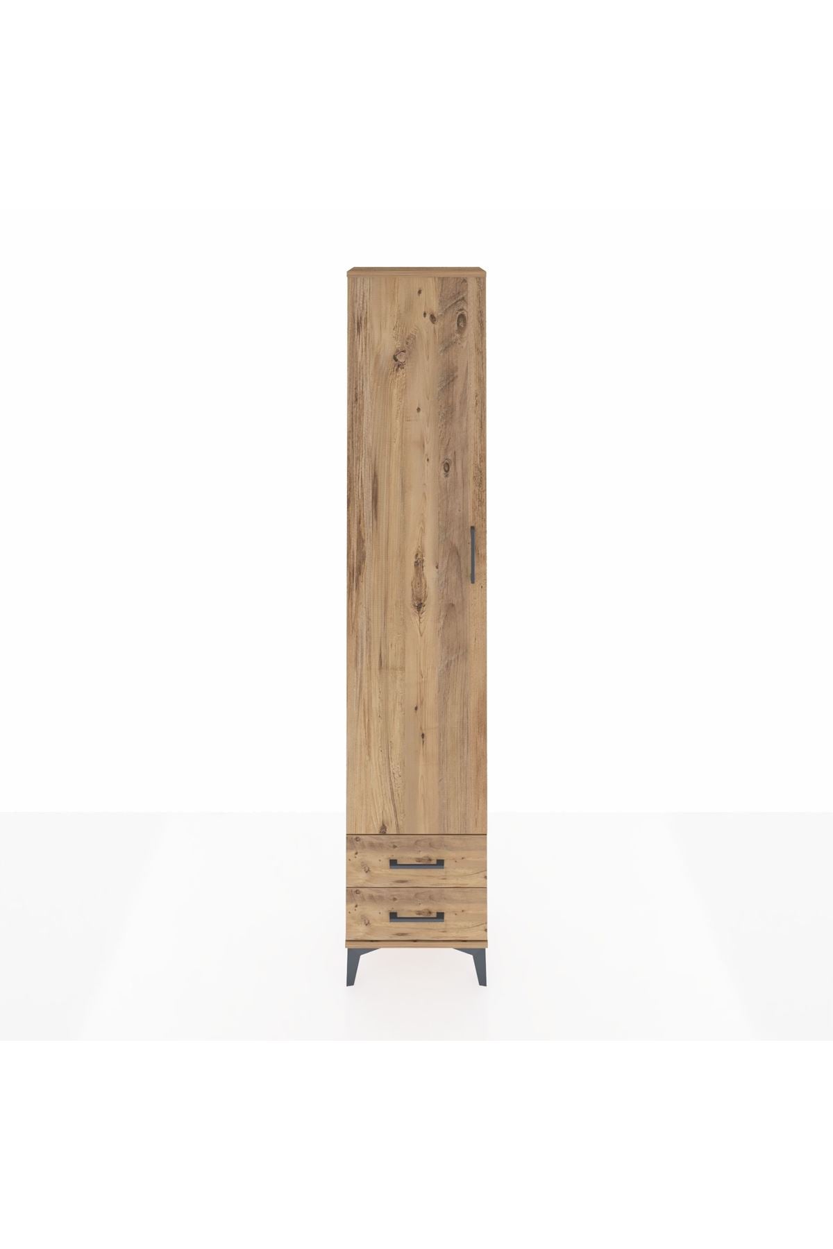Arges Dolap 2 Raflı 2 Çekmeceli Tek Askılı 44x30x221 - S28M007V9A