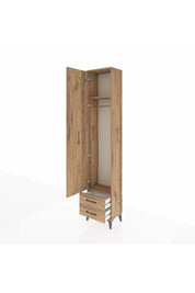 Arges Dolap 2 Raflı 2 Çekmeceli Tek Askılı 44x30x221 - S28M007V9A