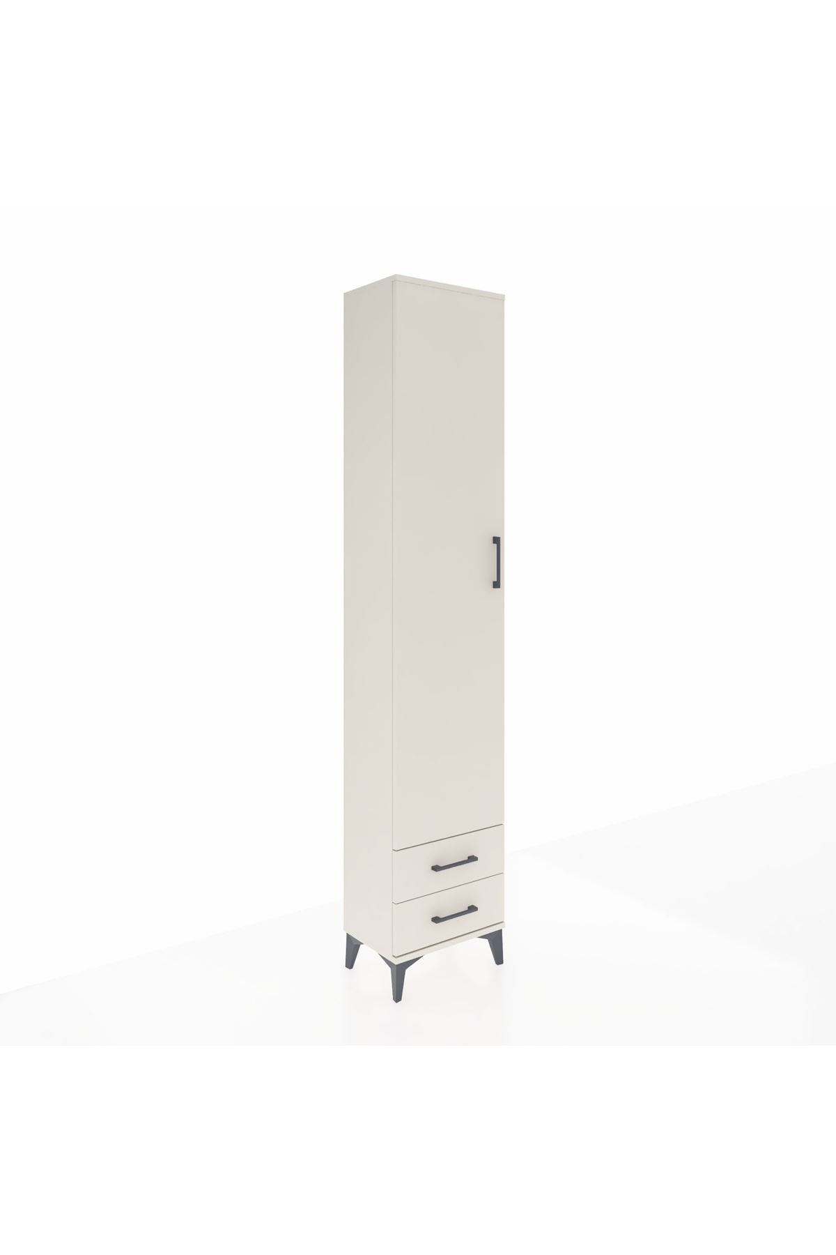 Arges Dolap 5 Raflı 2 Çekmeceli Tek Kapaklı 44x30x221 - S28M008V1A
