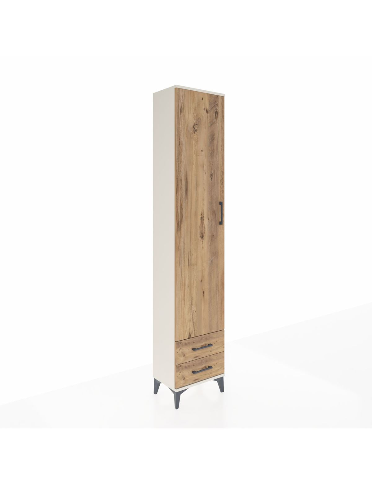 Arges Dolap 5 Raflı 2 Çekmeceli Tek Kapaklı 44x30x221 - S28M008V3A
