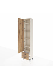 Arges Dolap 5 Raflı 2 Çekmeceli Tek Kapaklı 44x30x221 - S28M008V3A