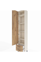 Arges Dolap 5 Raflı 2 Çekmeceli Tek Kapaklı 44x30x221 - S28M008V3A