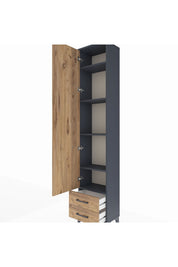 Arges Dolap 5 Raflı 2 Çekmeceli Tek Kapaklı 44x30x221 - S28M008V6A