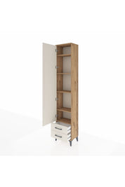 Arges Dolap 5 Raflı 2 Çekmeceli Tek Kapaklı 44x30x221 - S28M008V7A