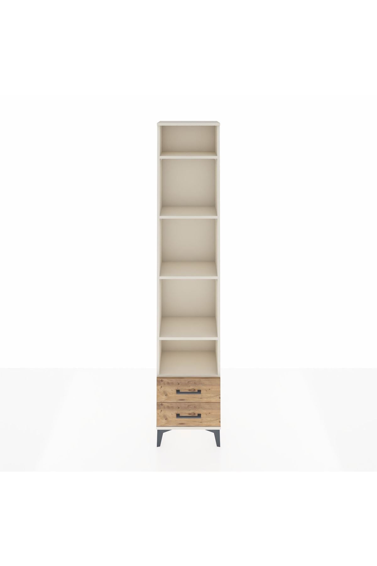 Arges Dolap 5 Raflı 2 Çekmeceli 44x30x221 - S28M009V3A