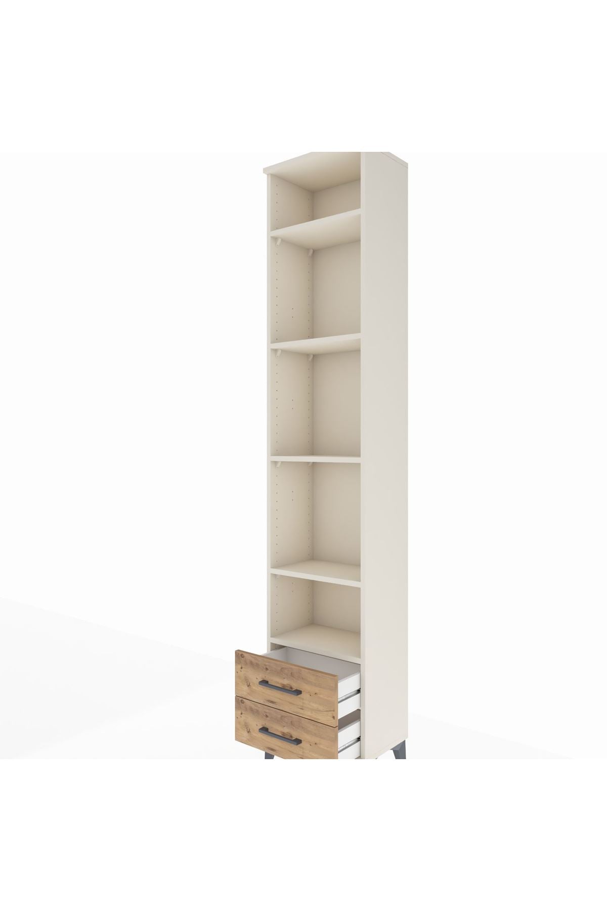 Arges Dolap 5 Raflı 2 Çekmeceli 44x30x221 - S28M009V3A