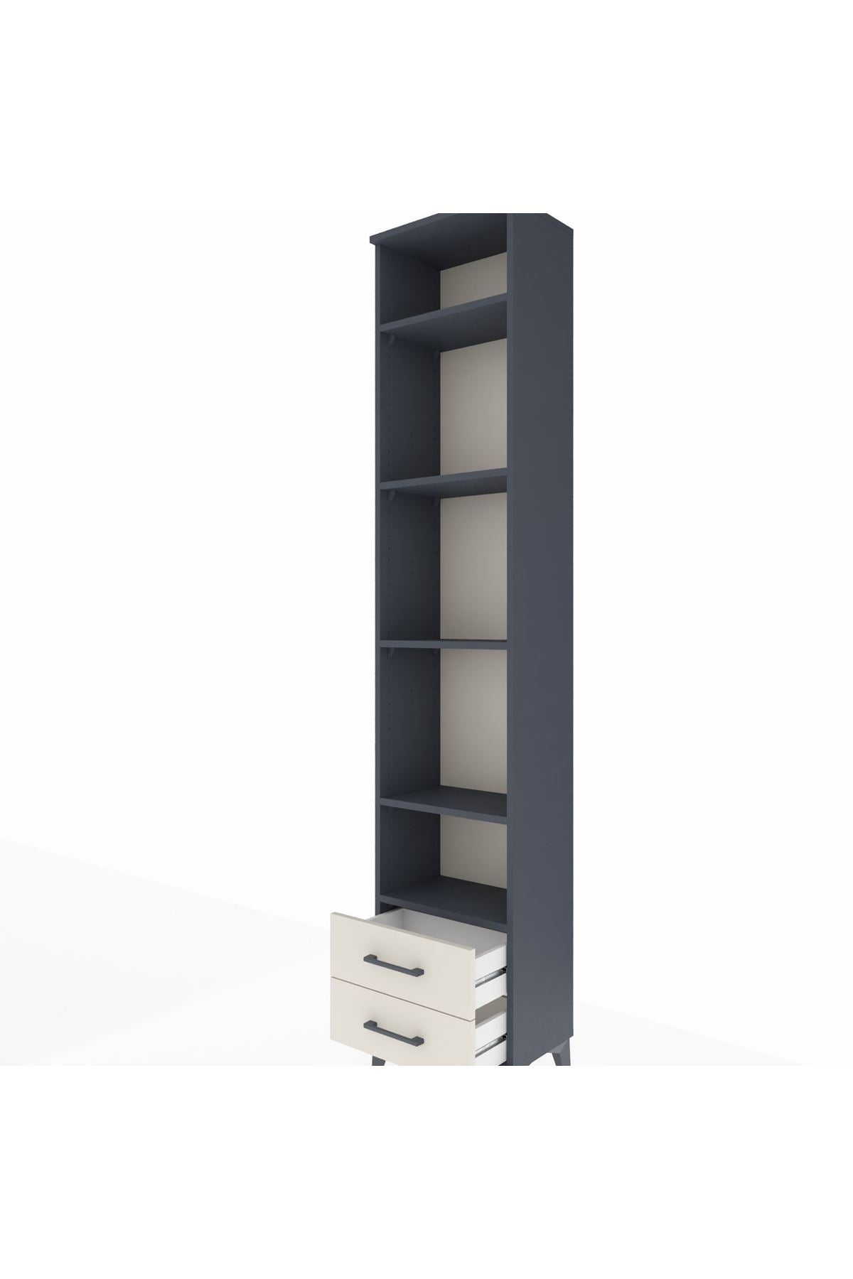 Arges Dolap 5 Raflı 2 Çekmeceli 44x30x221 - S28M009V4A