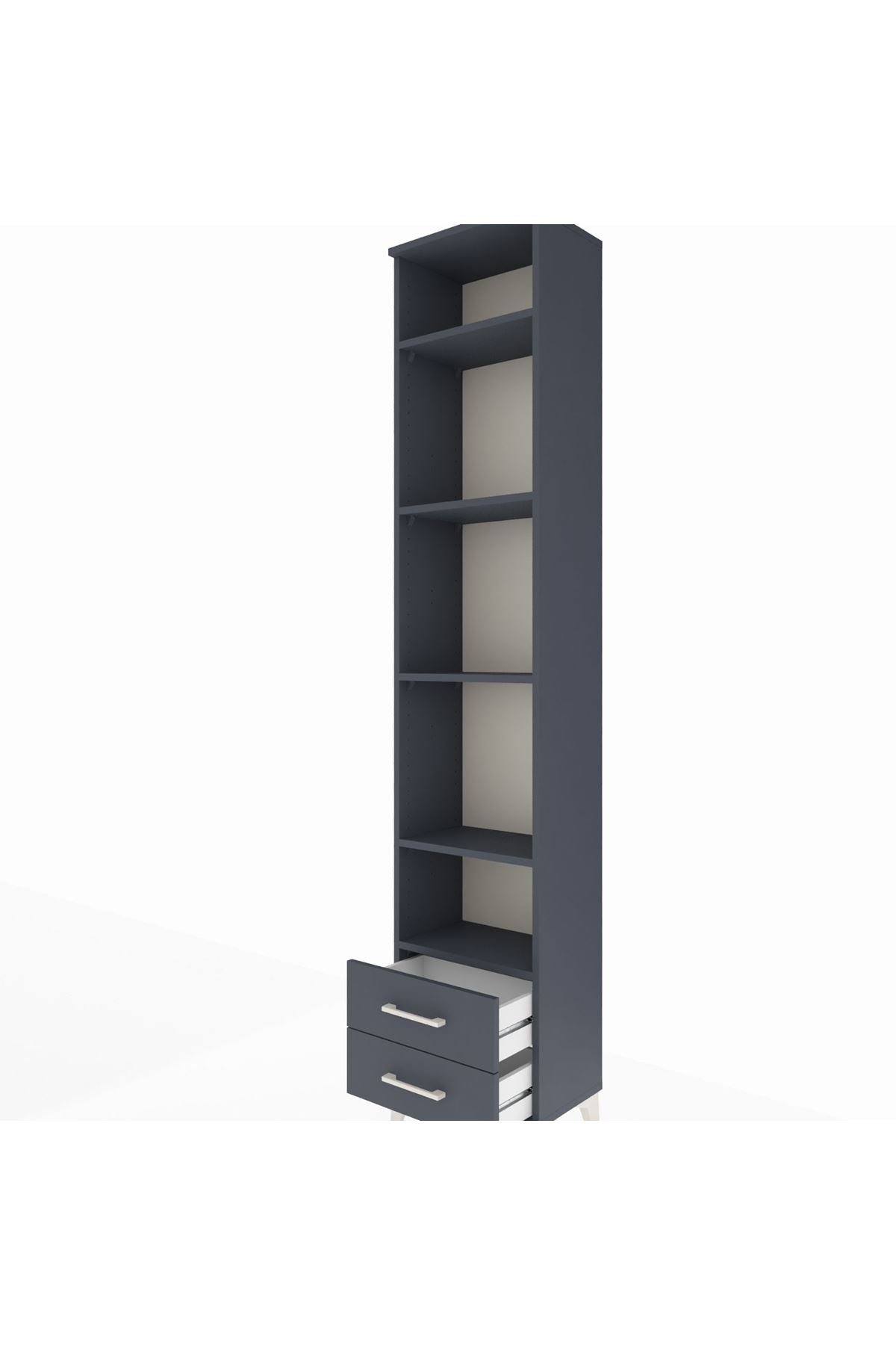 Arges Dolap 5 Raflı 2 Çekmeceli 44x30x221 - S28M009V5A