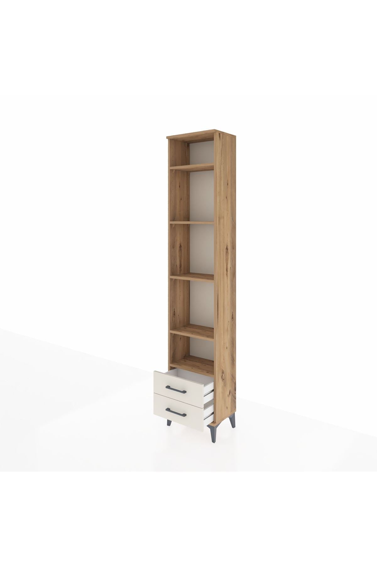 Arges Dolap 5 Raflı 2 Çekmeceli 44x30x221 - S28M009V7A