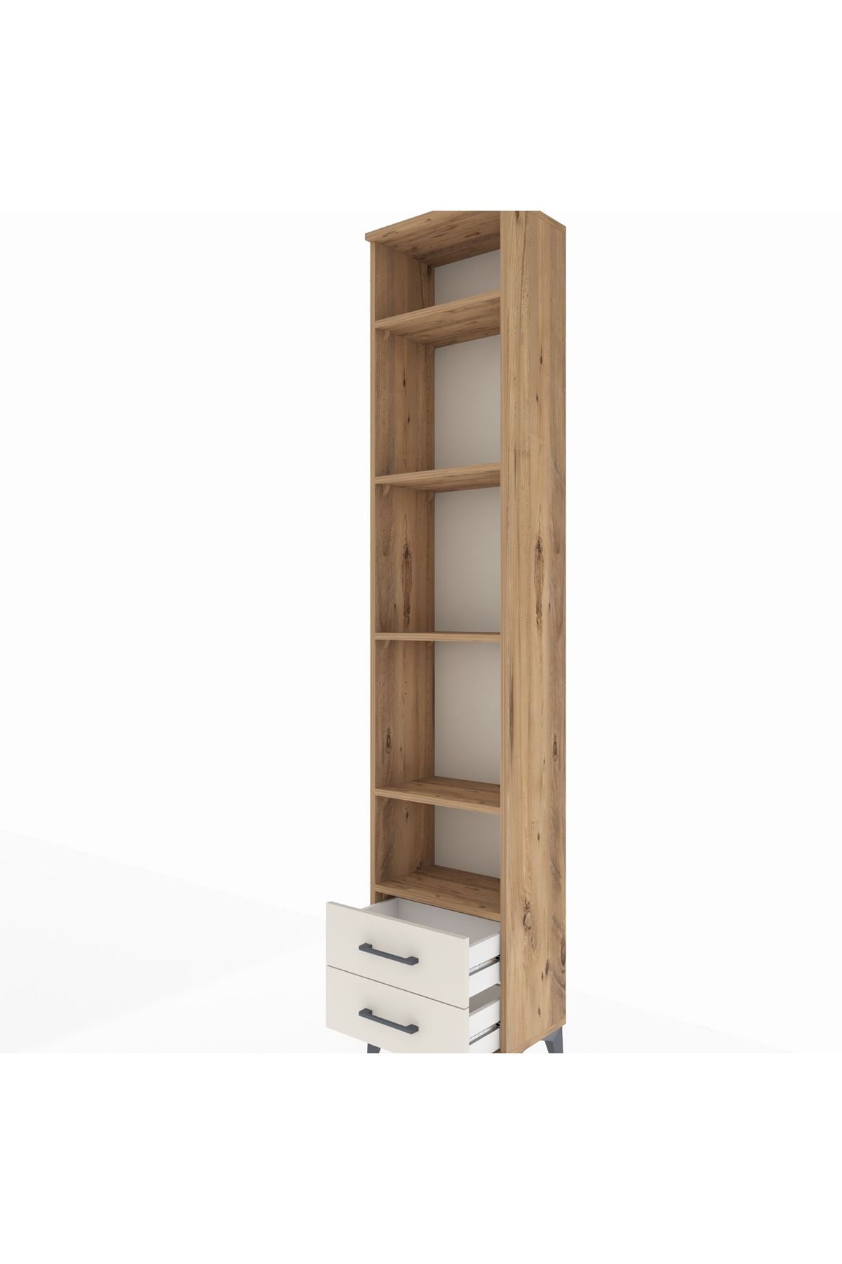 Arges Dolap 5 Raflı 2 Çekmeceli 44x30x221 - S28M009V7A