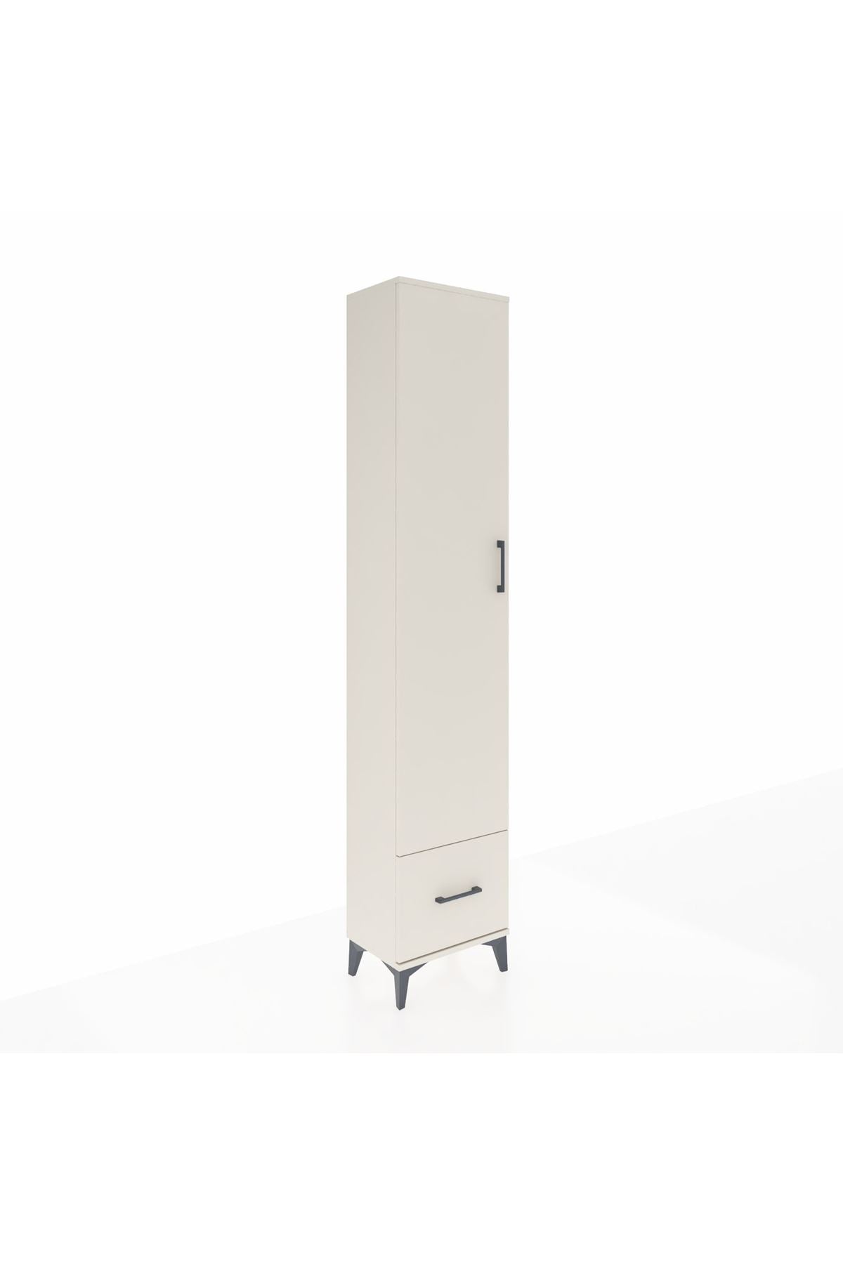 Arges Dolap 3 Raflı Tek Çekmeceli Tek Askılı 44x30x221 - S28M010V1A
