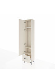 Arges Dolap 3 Raflı Tek Çekmeceli Tek Askılı 44x30x221 - S28M010V1A