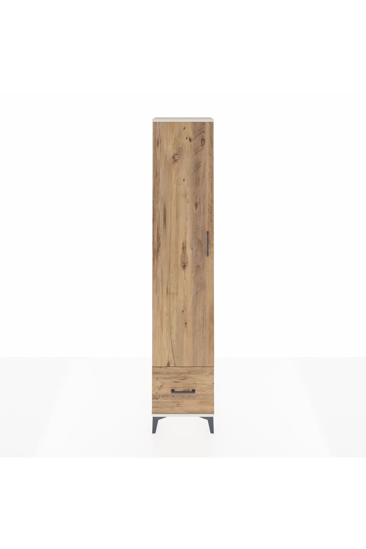Arges Dolap 3 Raflı Tek Çekmeceli Tek Askılı 44x30x221 - S28M010V3A