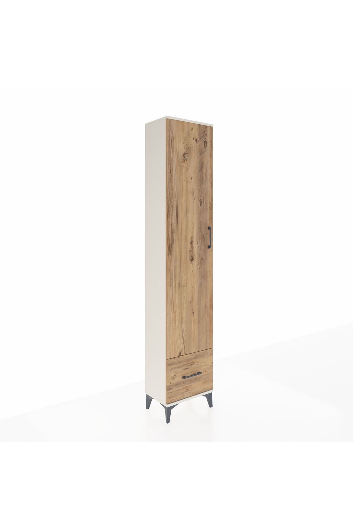 Arges Dolap 3 Raflı Tek Çekmeceli Tek Askılı 44x30x221 - S28M010V3A