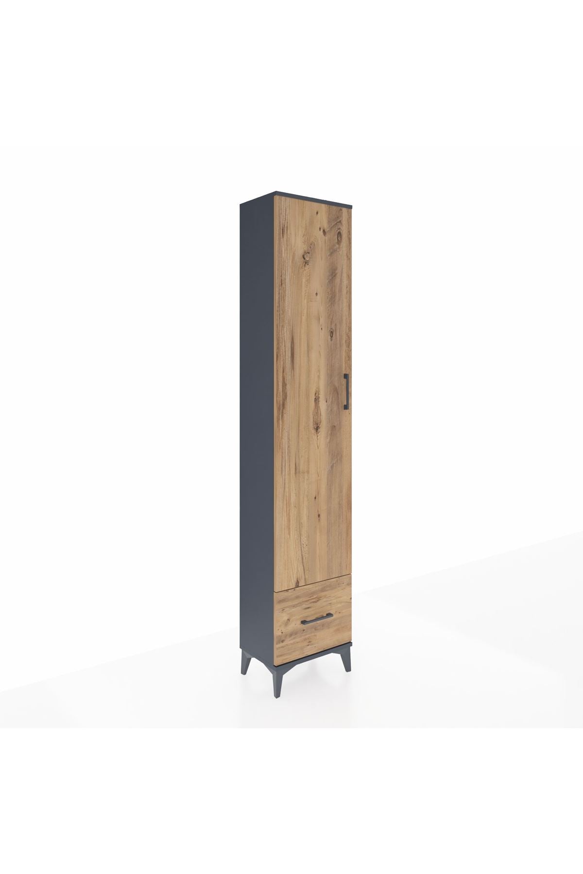Arges Dolap 3 Raflı Tek Çekmeceli Tek Askılı 44x30x221 - S28M010V6A