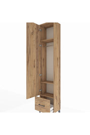 Arges Dolap 3 Raflı Tek Çekmeceli Tek Askılı 44x30x221 - S28M010V9A