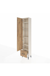 Arges Dolap 5 Raflı Tek Çekmeceli Tek Kapaklı 44x30x221 - S28M011V3A