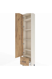 Arges Dolap 5 Raflı Tek Çekmeceli Tek Kapaklı 44x30x221 - S28M011V3A