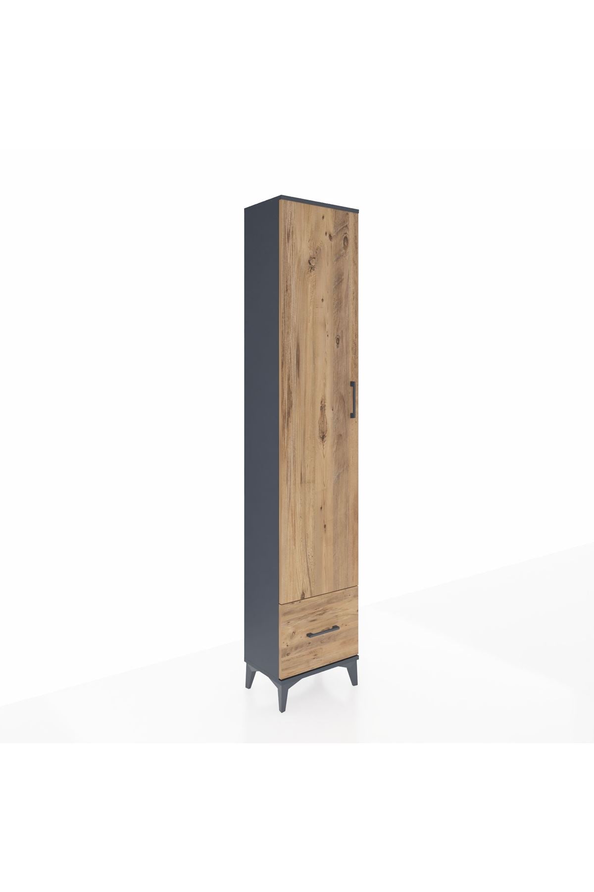 Arges Dolap 5 Raflı Tek Çekmeceli Tek Kapaklı 44x30x221 - S28M011V6A