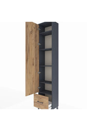 Arges Dolap 5 Raflı Tek Çekmeceli Tek Kapaklı 44x30x221 - S28M011V6A